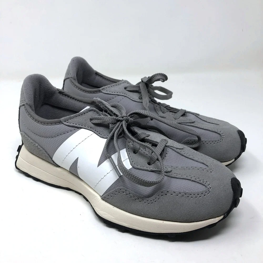 New Balance 327‎ Sneakers Unisex Size 3.5 Kids Grey White GS327GR Running Shoes